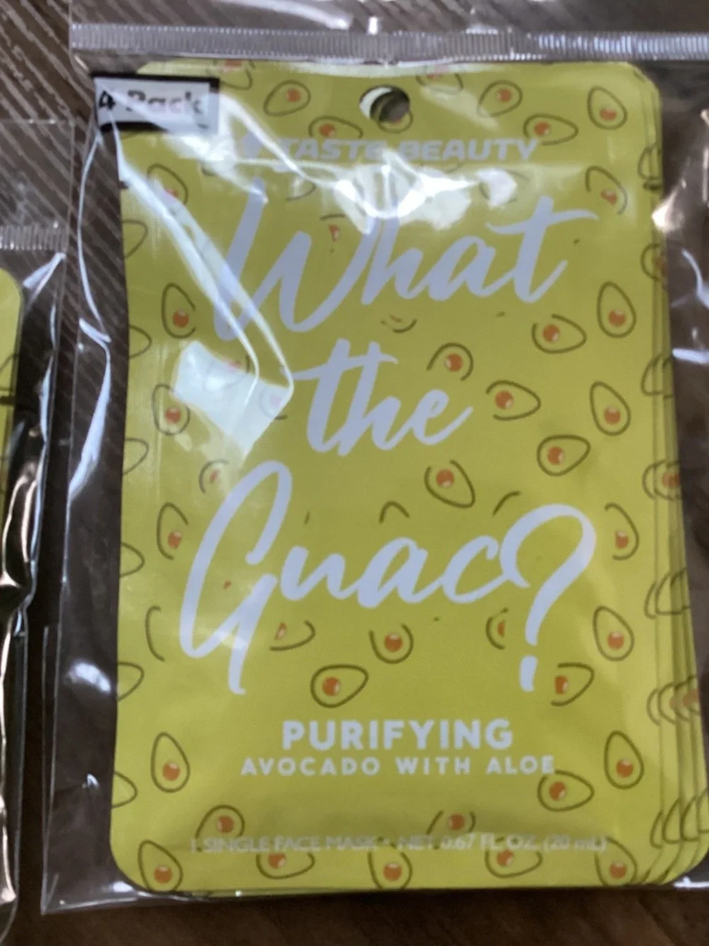 Taste Beauty What The Guac? Purifying Avocado With Aloe Face Mask Bundle 8 total
